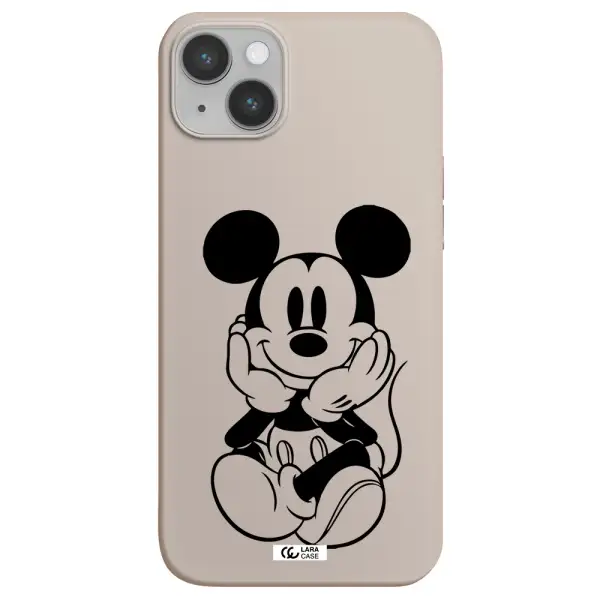 a cartoon of a mouse Apple iPhone 14 plus Silicone Stone Case