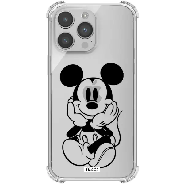 a cartoon of a mouse Apple iPhone 14 pro Clear PC Case