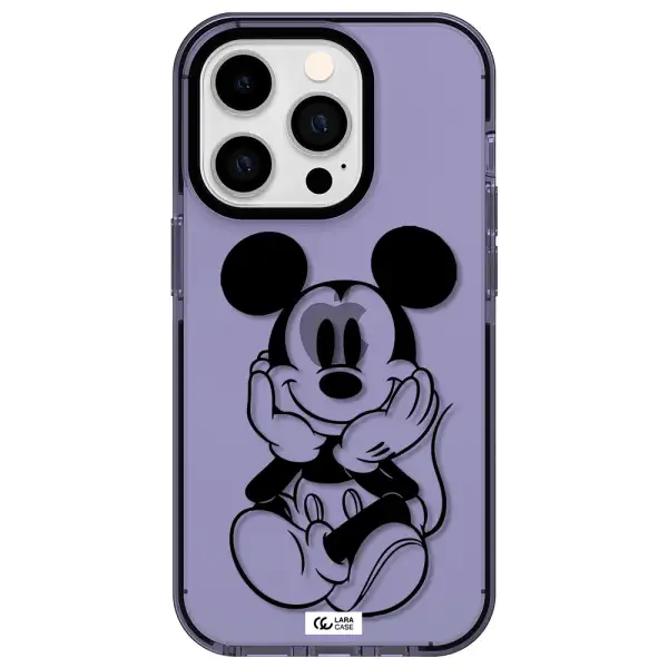 a cartoon of a mouse Apple iPhone 14 pro impact Lilac Case