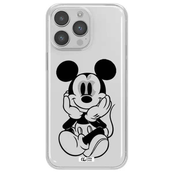 a cartoon of a mouse Apple iPhone 14 pro max Clear TPU Case
