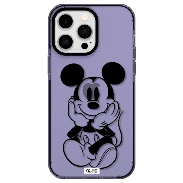 a cartoon of a mouse Apple iPhone 14 pro max impact Lilac Case