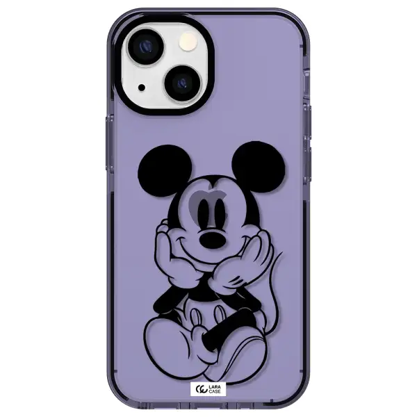 a cartoon of a mouse Apple iPhone 15 impact Lilac Case