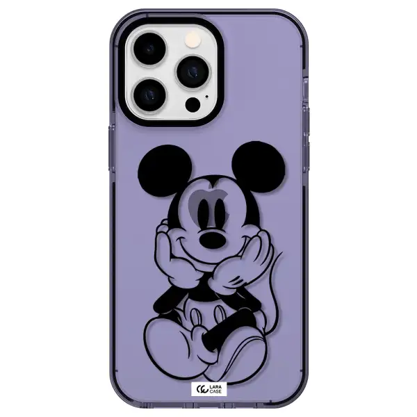 a cartoon of a mouse Apple iPhone 15 Pro Max impact Lilac Case