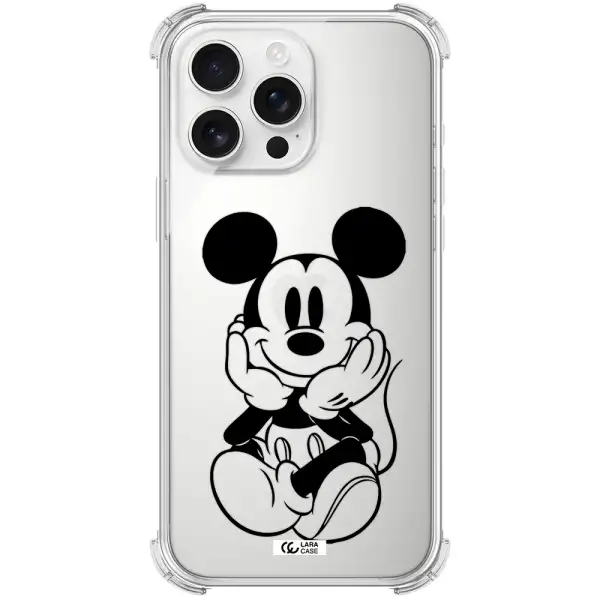 A Cartoon Of A Mouse Apple Iphone 16 Pro Max Clear Pc Case