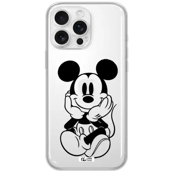 A Cartoon Of A Mouse Apple Iphone 16 Pro Max Clear Tpu Case