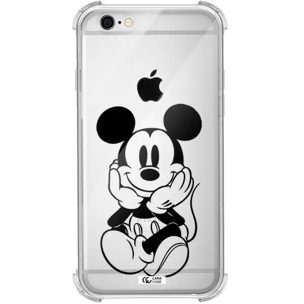 a cartoon of a mouse Apple iPhone 6 Clear PC Case