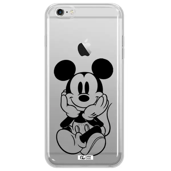 a cartoon of a mouse Apple iPhone 6S Clear TPU Case