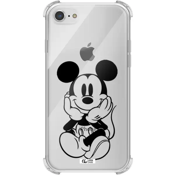 a cartoon of a mouse Apple iPhone 7 Clear PC Case