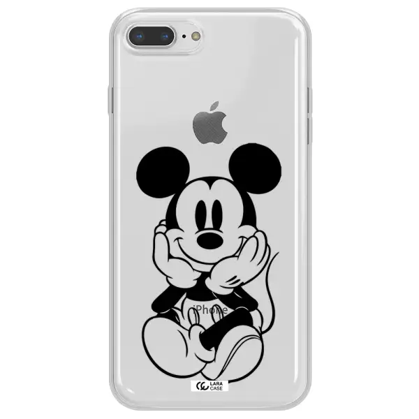 a cartoon of a mouse Apple iPhone 7 plus Clear TPU Case
