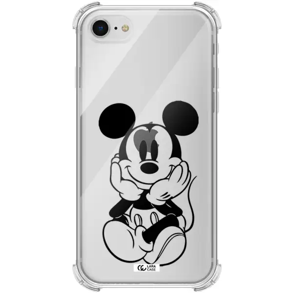 a cartoon of a mouse Apple iPhone se 2020 Clear PC Case