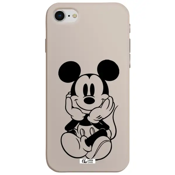 a cartoon of a mouse Apple iPhone se 2020 Silicone Stone Case