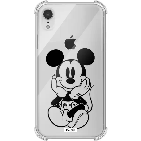 a cartoon of a mouse Apple iPhone XR Clear PC Case