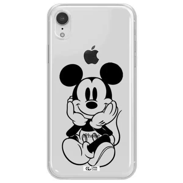 a cartoon of a mouse Apple iPhone XR Clear TPU Case