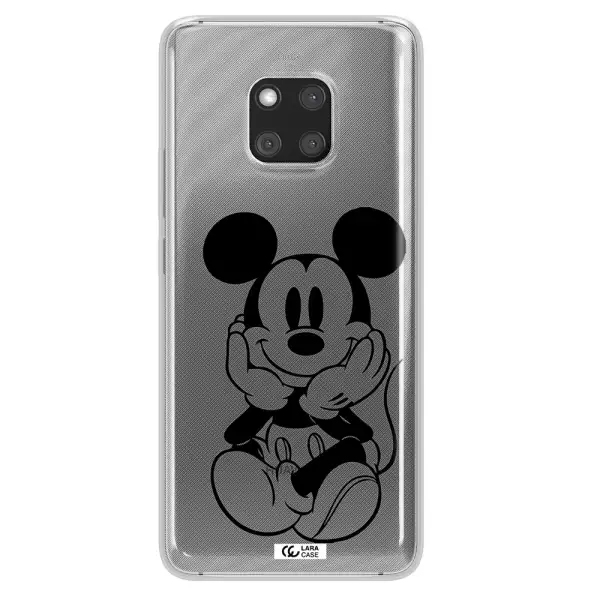 a cartoon of a mouse Huawei Mate 20 Pro Clear TPU Case