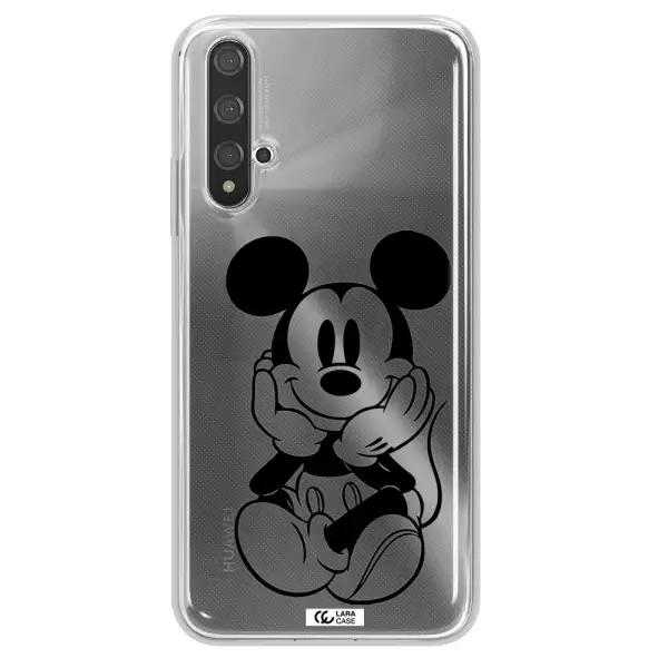 a cartoon of a mouse Huawei Nova 5t Clear TPU Case