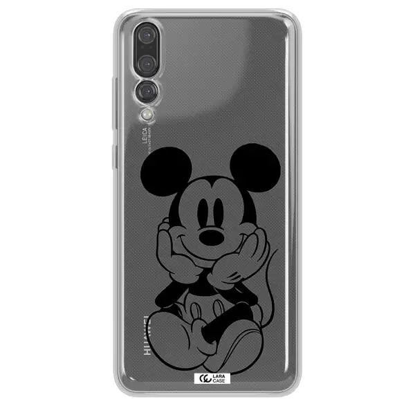 a cartoon of a mouse Huawei P20 Pro Clear TPU Case