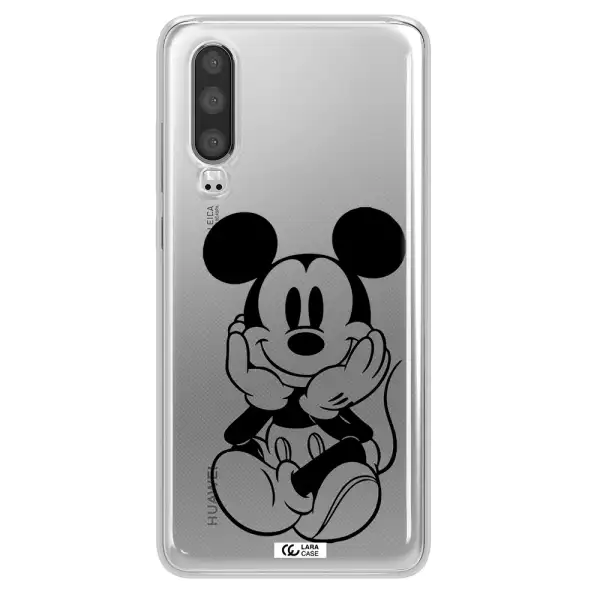 a cartoon of a mouse Huawei P30 Clear TPU Case