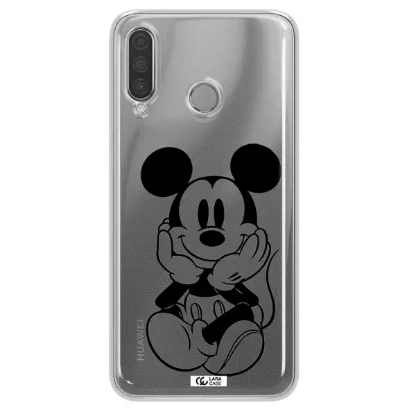 a cartoon of a mouse Huawei P30 Lite Clear TPU Case