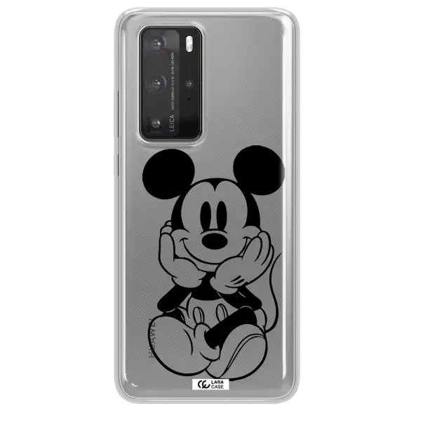 a cartoon of a mouse Huawei P40 Pro Clear TPU Case