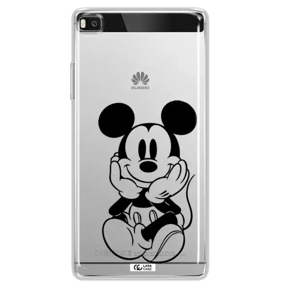 a cartoon of a mouse Huawei P8 Clear TPU Case