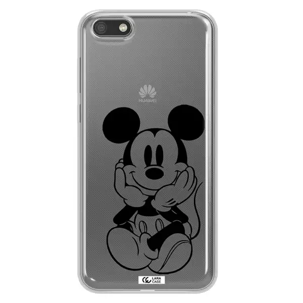 a cartoon of a mouse Huawei Y5 2018 Clear TPU Case