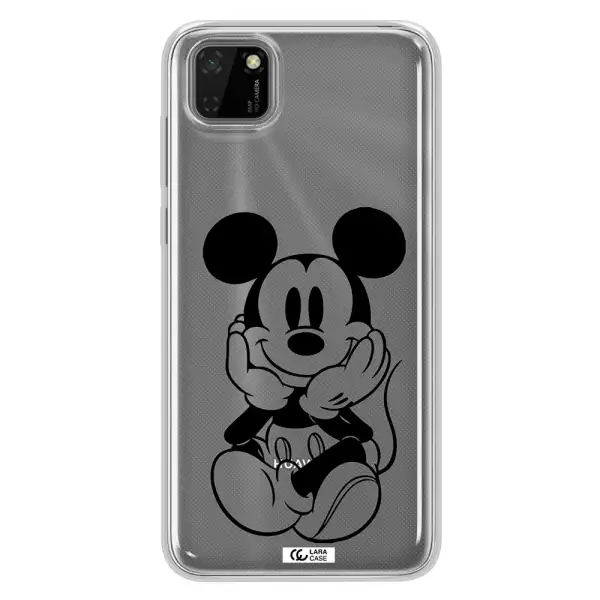 a cartoon of a mouse Huawei Y5P Clear TPU Case