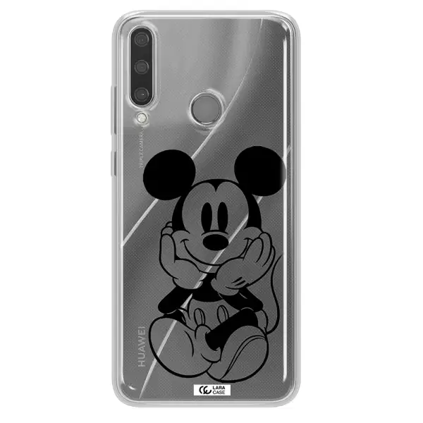 a cartoon of a mouse Huawei Y6P Clear TPU Case
