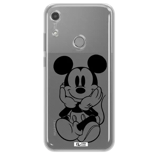 a cartoon of a mouse Huawei Y6S Clear TPU Case
