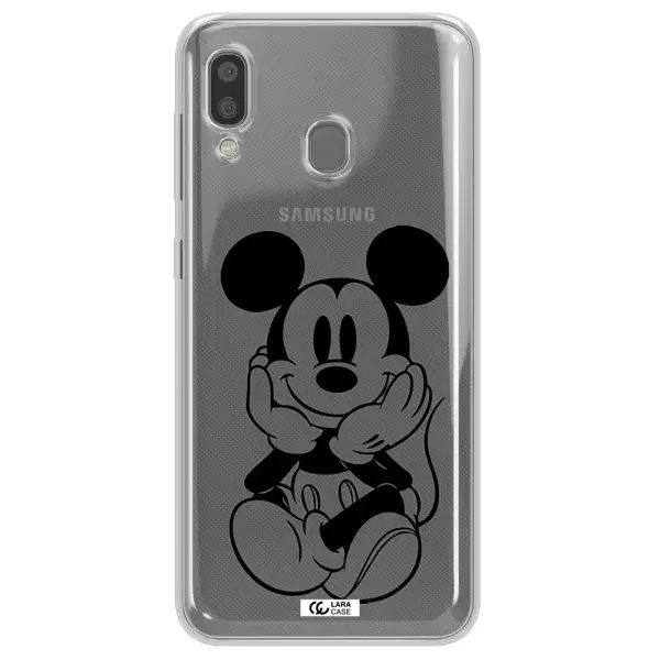 a cartoon of a mouse Samsung A20 Clear TPU Case