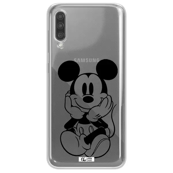 a cartoon of a mouse Samsung A30S Clear TPU Case