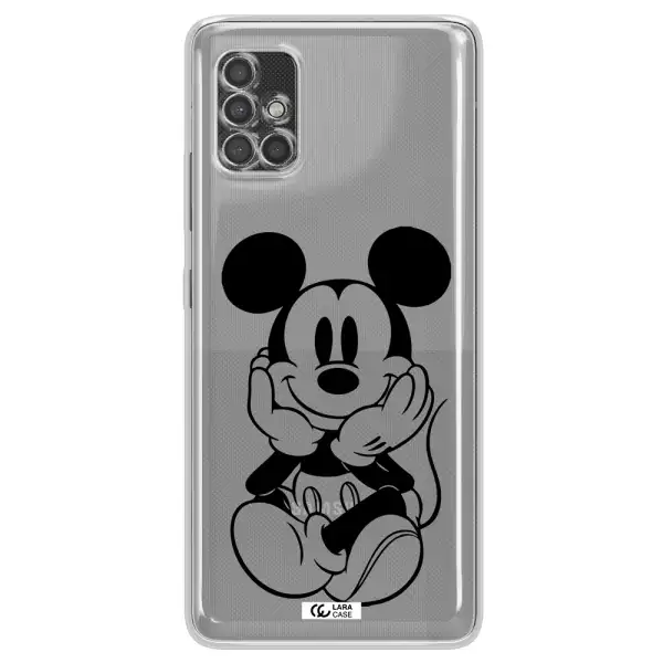 A Cartoon Of A Mouse Samsung A40S Clear Tpu Case