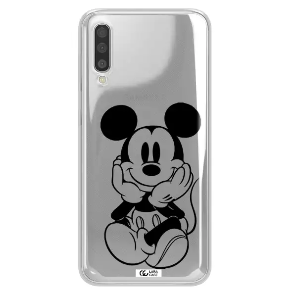 a cartoon of a mouse Samsung A50 Clear TPU Case