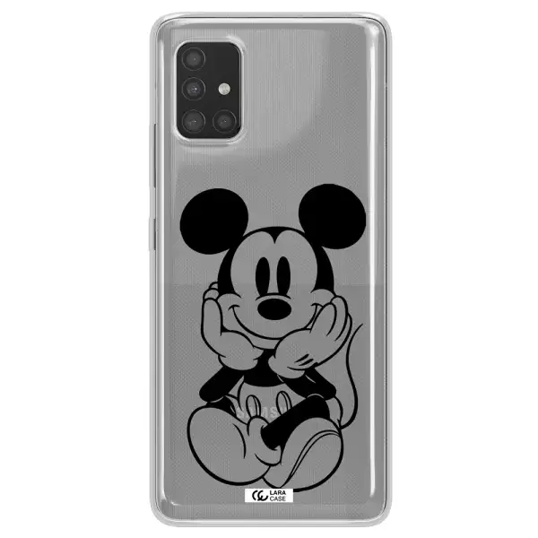 a cartoon of a mouse Samsung A51 Clear TPU Case