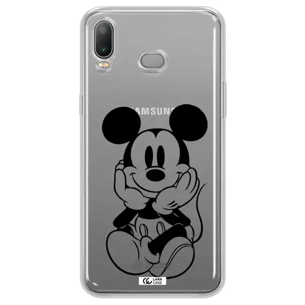 a cartoon of a mouse Samsung A6S Clear TPU Case