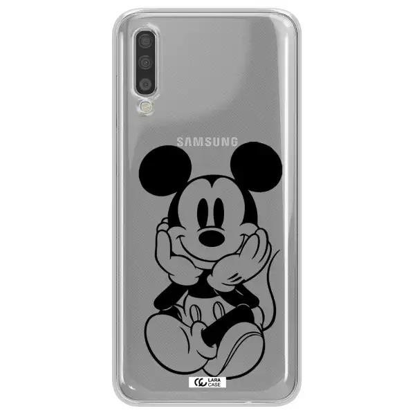 A Cartoon Of A Mouse Samsung A70S Clear Tpu Case
