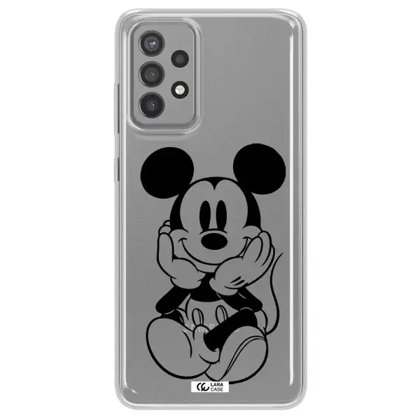 a cartoon of a mouse Samsung A72 Clear TPU Case