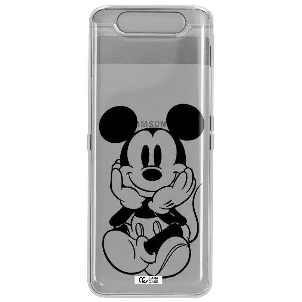 a cartoon of a mouse Samsung A80 Clear TPU Case