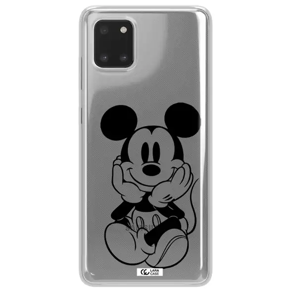 a cartoon of a mouse Samsung A81 Clear TPU Case