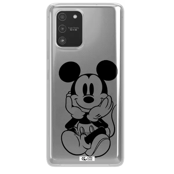 a cartoon of a mouse Samsung A91 Clear TPU Case