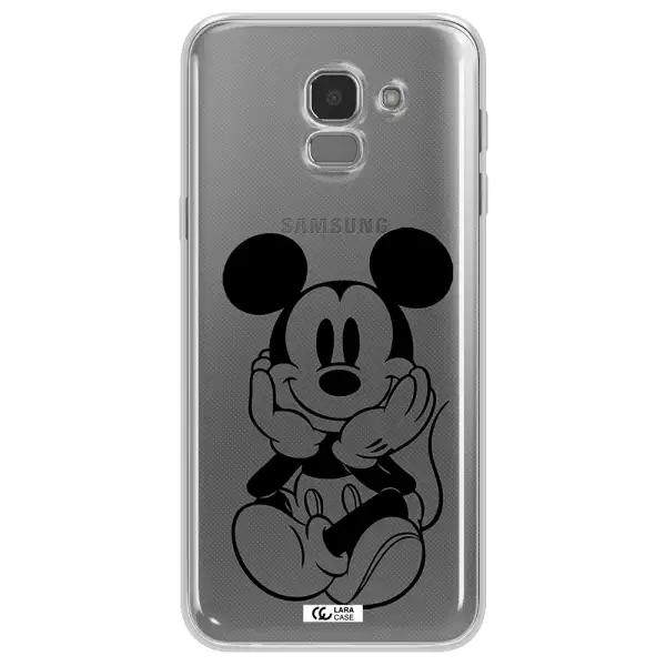 a cartoon of a mouse Samsung J6 Clear TPU Case