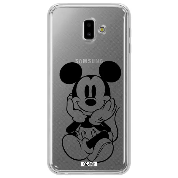 a cartoon of a mouse Samsung J6 Plus Clear TPU Case