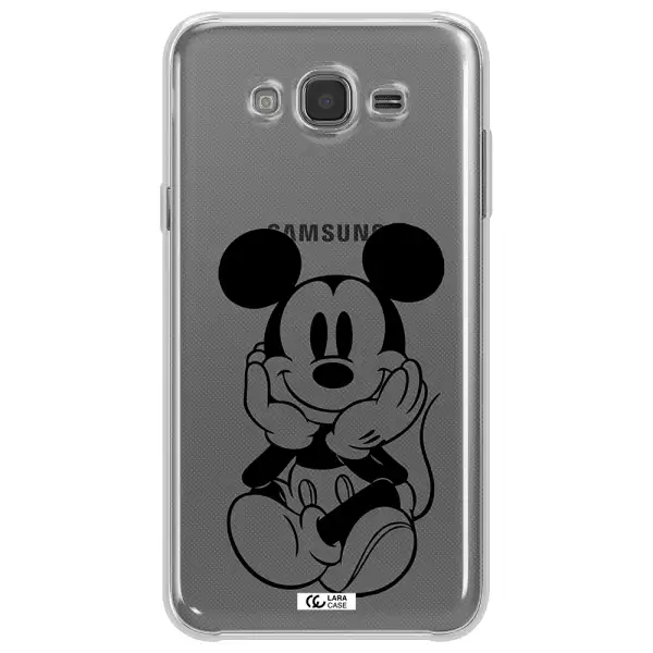 a cartoon of a mouse Samsung J7 Clear TPU Case