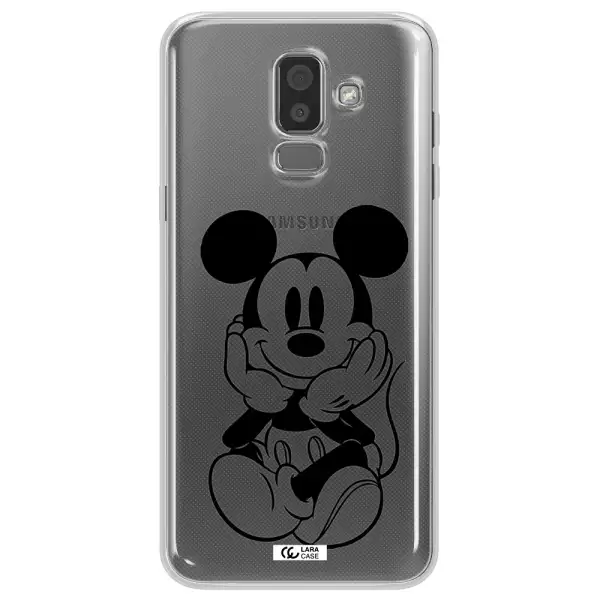 a cartoon of a mouse Samsung J8 Clear TPU Case