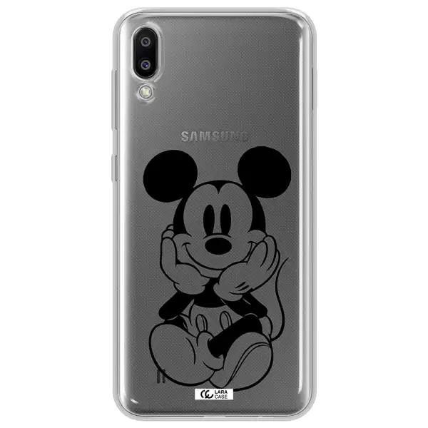 a cartoon of a mouse Samsung M10 Clear TPU Case