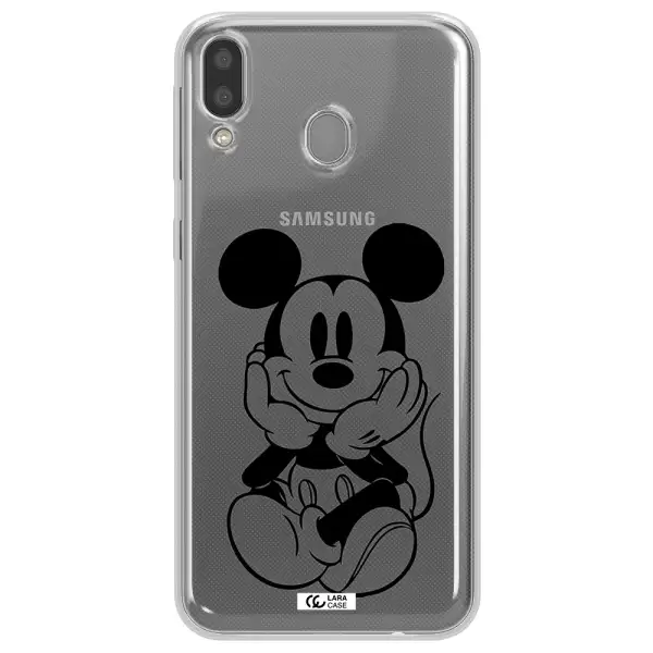 a cartoon of a mouse Samsung M20 Clear TPU Case