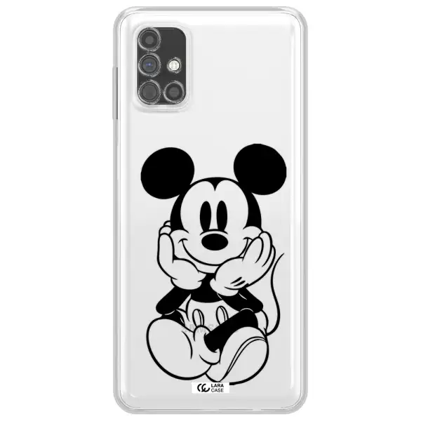 a cartoon of a mouse Samsung M51 Clear TPU Case