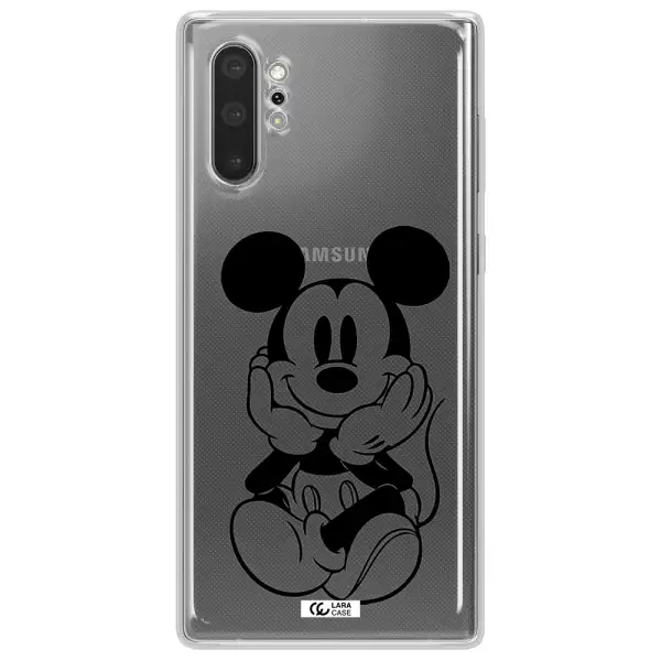 a cartoon of a mouse Samsung Note 10 Plus Clear TPU Case