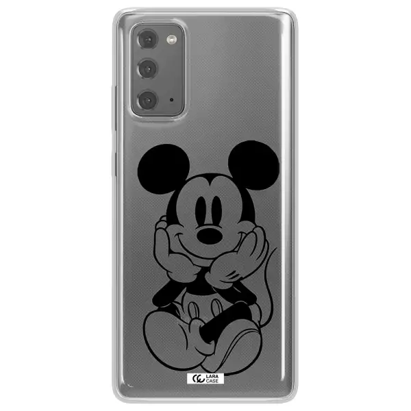 a cartoon of a mouse Samsung Note 20 Clear TPU Case