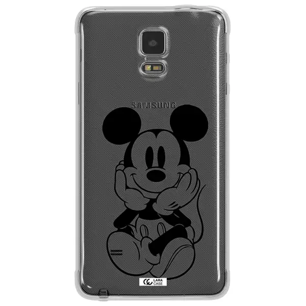 a cartoon of a mouse Samsung Note 4 Clear TPU Case