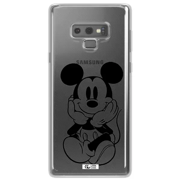 a cartoon of a mouse Samsung Note 9 Clear TPU Case